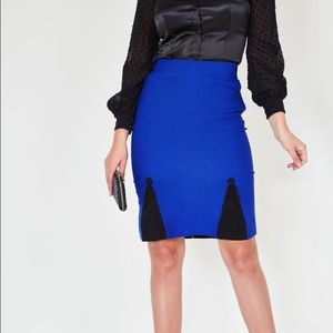 NWT Voodoo Vixen blue wiggle skirt retro XL